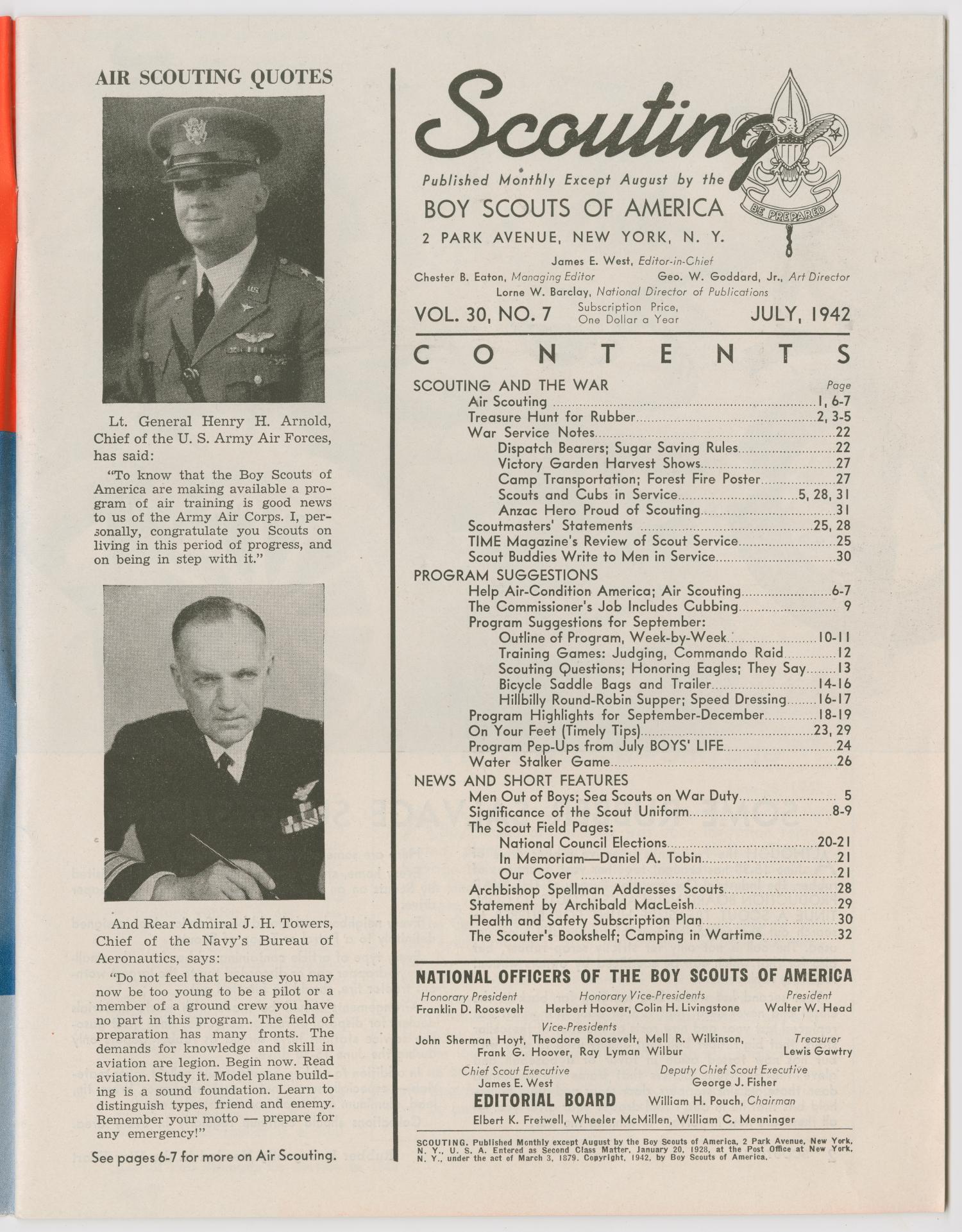 Scouting, Volume 30, Number 7, July 1942
                                                
                                                    1
                                                