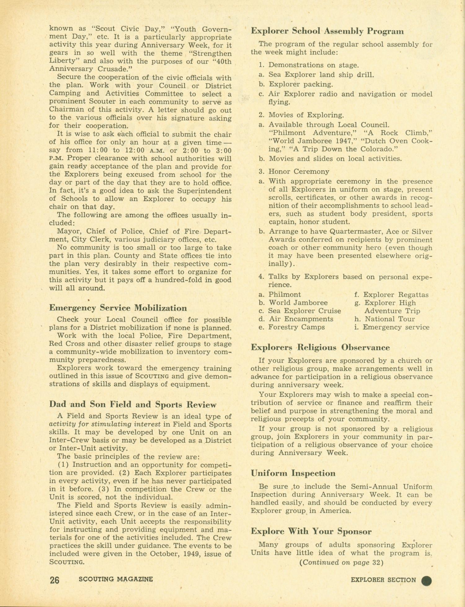 Scouting, Volume 38, Number 1, January 1950
                                                
                                                    26
                                                