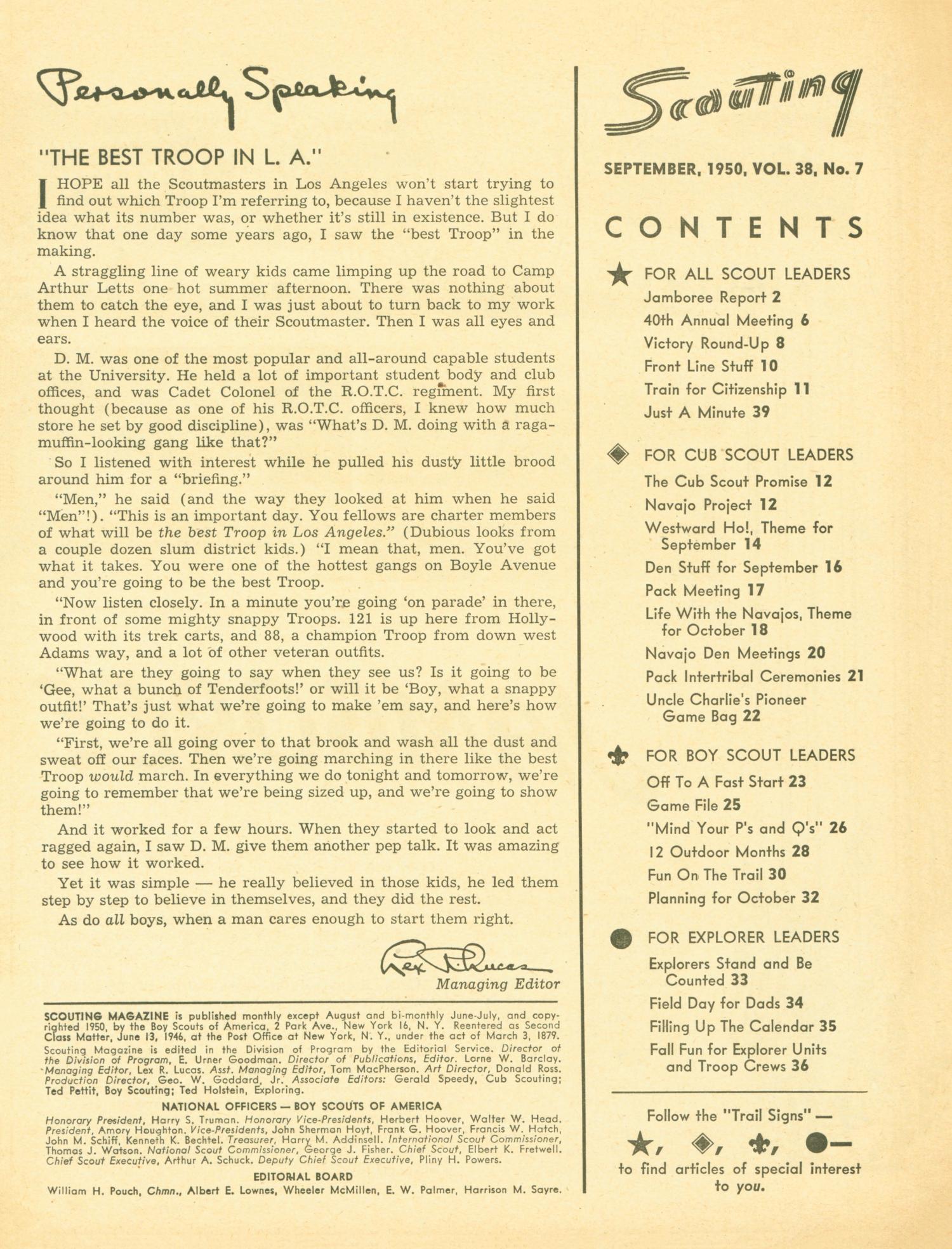 Scouting, Volume 38, Number 7, September 1950
                                                
                                                    1
                                                