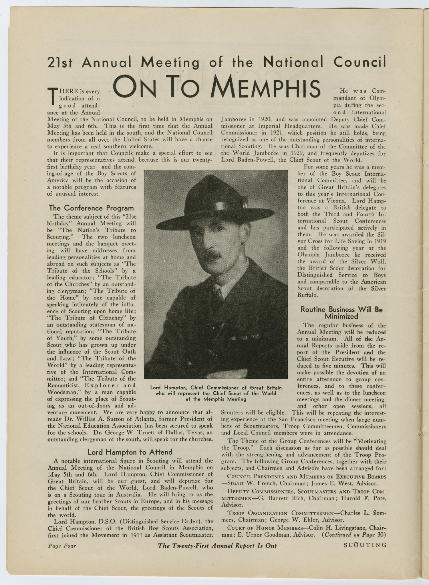 Scouting, Volume 19, Number 5, May 1931
                                                
                                                    4
                                                