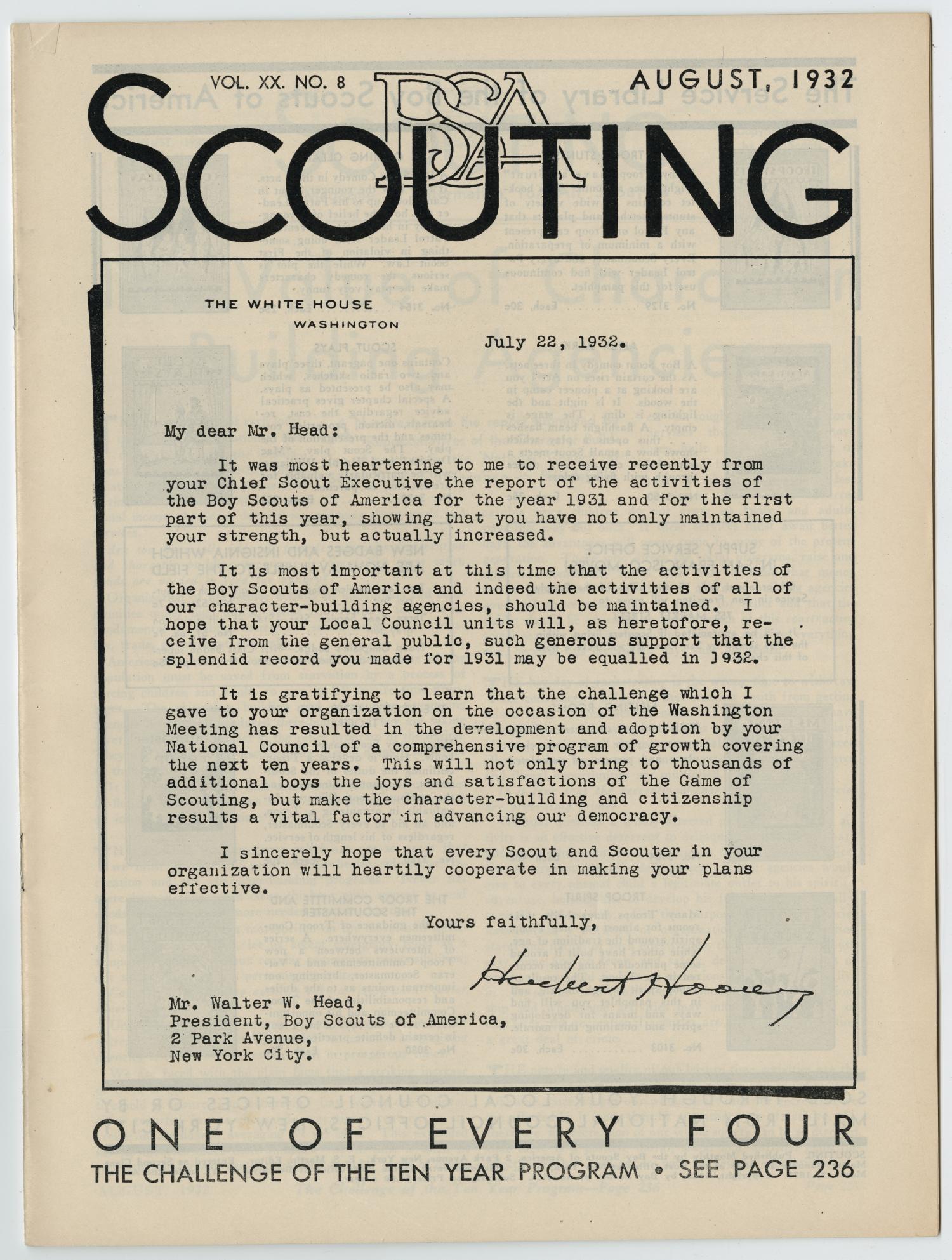 Scouting, Volume 20, Number 8, August 1932
                                                
                                                    221
                                                