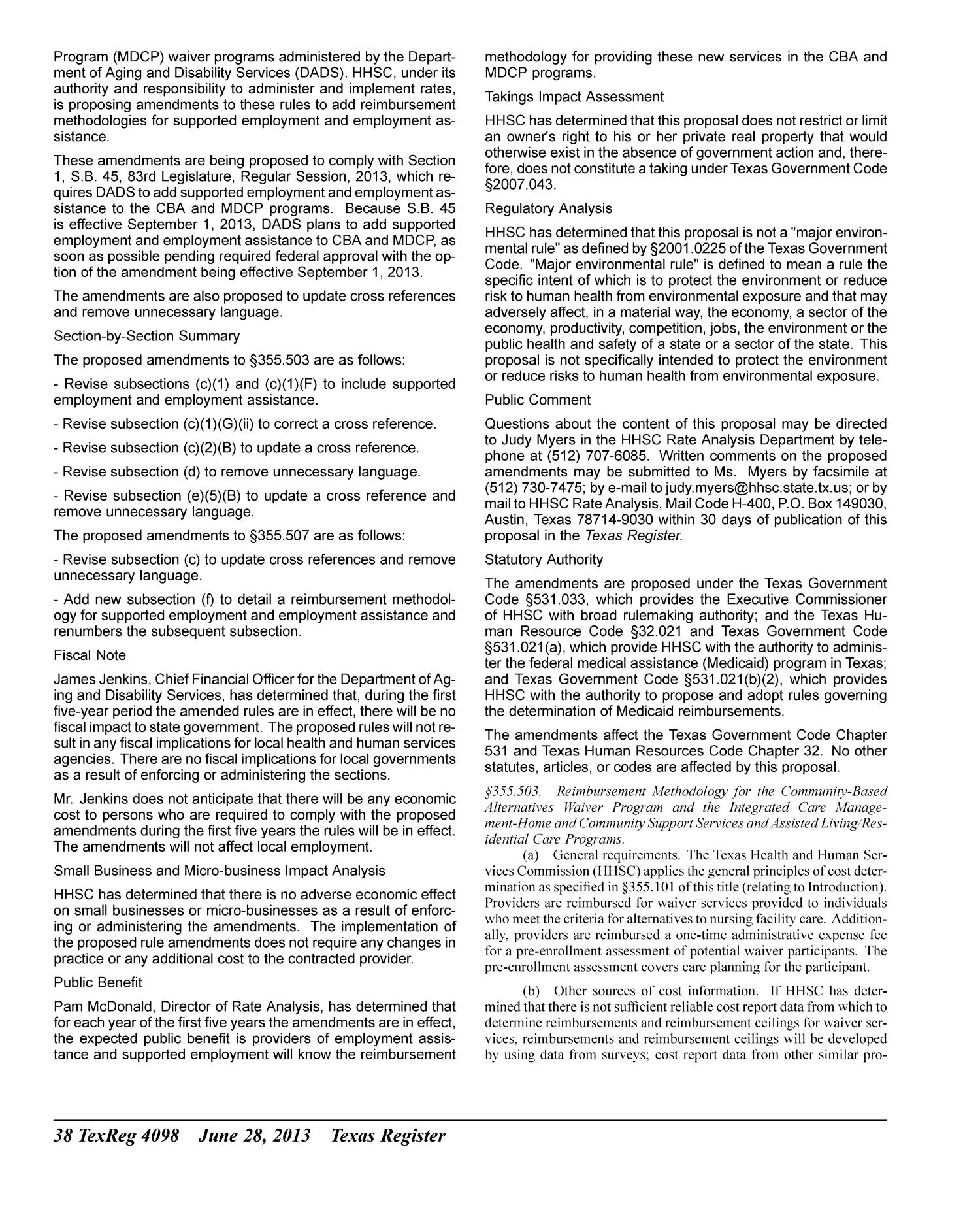 Texas Register, Volume 38, Number 26, Pages 4053-4242, June 28, 2013
                                                
                                                    4098
                                                