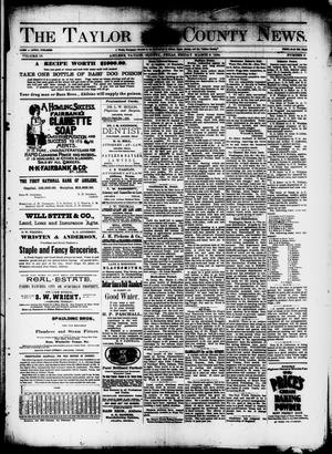 Primary view of object titled 'The Taylor County News. (Abilene, Tex.), Vol. 10, No. 3, Ed. 1 Friday, March 9, 1894'.