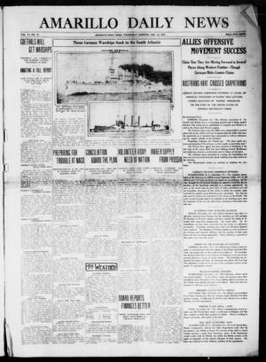Primary view of object titled 'Amarillo Daily News (Amarillo, Tex.), Vol. 6, No. 37, Ed. 1 Wednesday, December 16, 1914'.