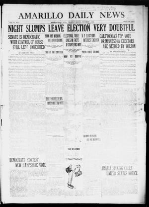 Primary view of object titled 'Amarillo Daily News (Amarillo, Tex.), Vol. 7, No. 5, Ed. 1 Thursday, November 9, 1916'.