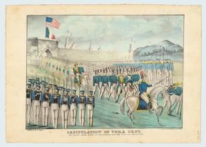 Primary view of object titled '"Capitulation of Vera Cruz:  The Mexican Soldiers Marching Out and Surrendering their Arms to General Scott, March 29, 1847."'.