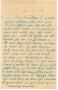 Primary view of [Letter to Johnson Moorhead from his sister Mary and Allen (AM) Sallee]