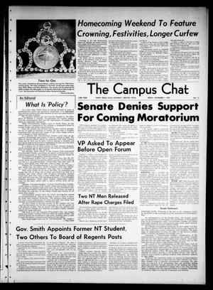 Primary view of The Campus Chat (Denton, Tex.), Vol. 53, No. 15, Ed. 1 Friday, November 7, 1969