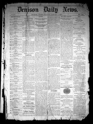 Primary view of object titled 'Denison Daily News. (Denison, Tex.), Vol. 5, No. 260, Ed. 1 Thursday, January 3, 1878'.