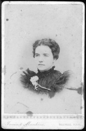 Primary view of object titled '[Mrs. J. G. Wessendorff as a young woman.]'.