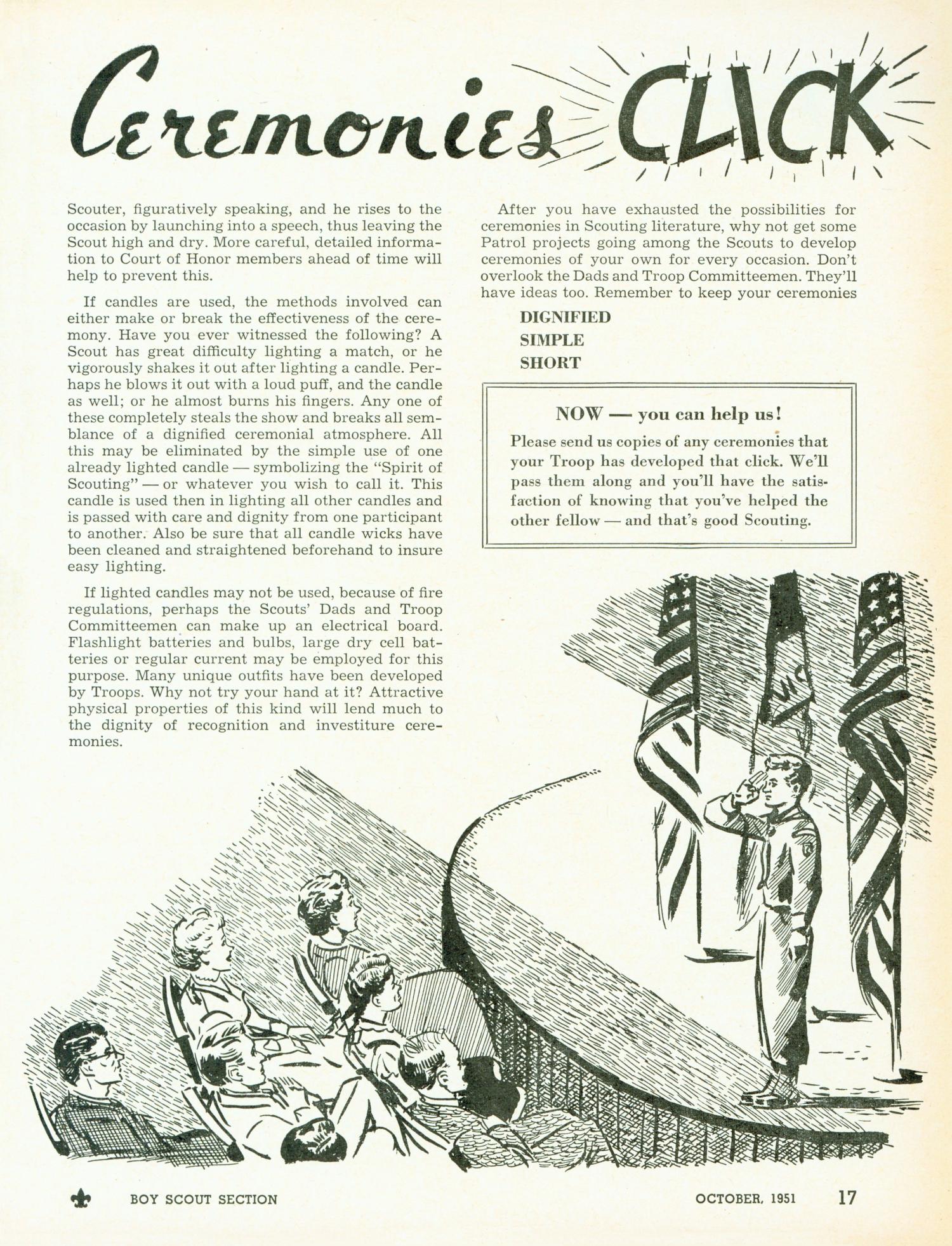 Scouting, Volume 39, Number 8, October 1951
                                                
                                                    17
                                                
