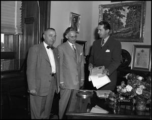 Primary view of object titled '[Allan Shivers and KTSA at the Governor's Office]'.