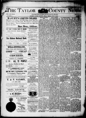 Primary view of object titled 'The Taylor County News. (Abilene, Tex.), Vol. 11, No. 21, Ed. 1 Friday, July 12, 1895'.
