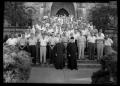 Photograph: [Men and Clergymen at St. Edward's University Retreat]