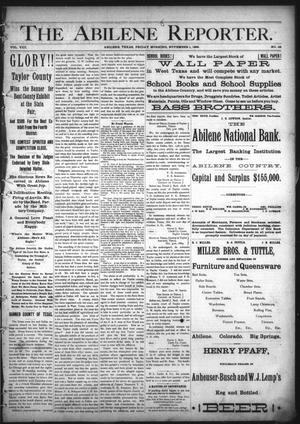 Primary view of object titled 'The Abilene Reporter. (Abilene, Tex.), Vol. 8, No. 44, Ed. 1 Friday, November 1, 1889'.