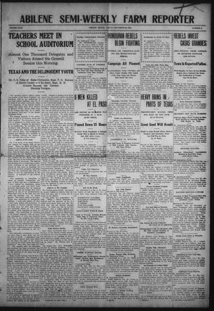 Primary view of object titled 'Abilene Semi-Weekly Farm Reporter (Abilene, Tex.), Vol. 31, No. 7, Ed. 1 Friday, December 30, 1910'.