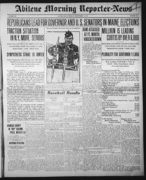 Primary view of object titled 'Abilene Morning Reporter-News (Abilene, Tex.), Vol. 7, No. 152, Ed. 1 Tuesday, September 12, 1916'.