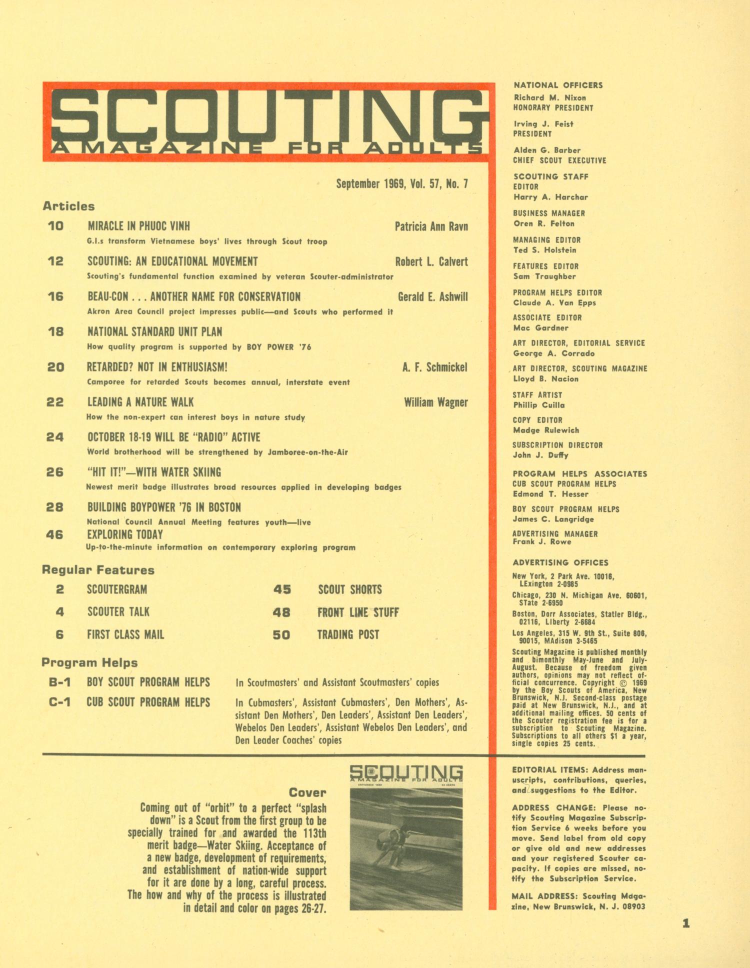 Scouting, Volume 57, Number 7, September 1969
                                                
                                                    1
                                                