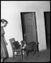 Photograph: Bill Gaines & goat (in office setting)
