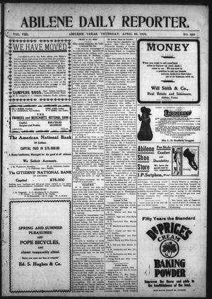 Primary view of object titled 'Abilene Daily Reporter. (Abilene, Tex.), Vol. 8, No. 229, Ed. 1 Thursday, April 28, 1904'.