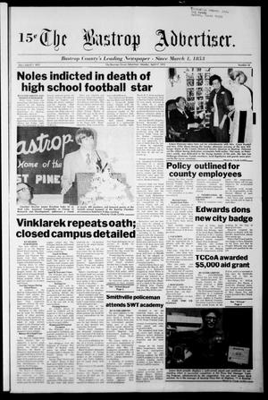 Primary view of object titled 'The Bastrop Advertiser (Bastrop, Tex.), Vol. [125], No. 14, Ed. 1 Monday, April 17, 1978'.