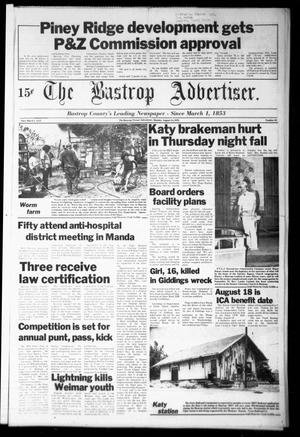 Primary view of object titled 'The Bastrop Advertiser (Bastrop, Tex.), Vol. [125], No. 48, Ed. 1 Monday, August 14, 1978'.
