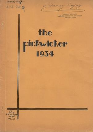 Primary view of object titled 'The Pickwicker, Volume 2, Number 1, April 1934'.
