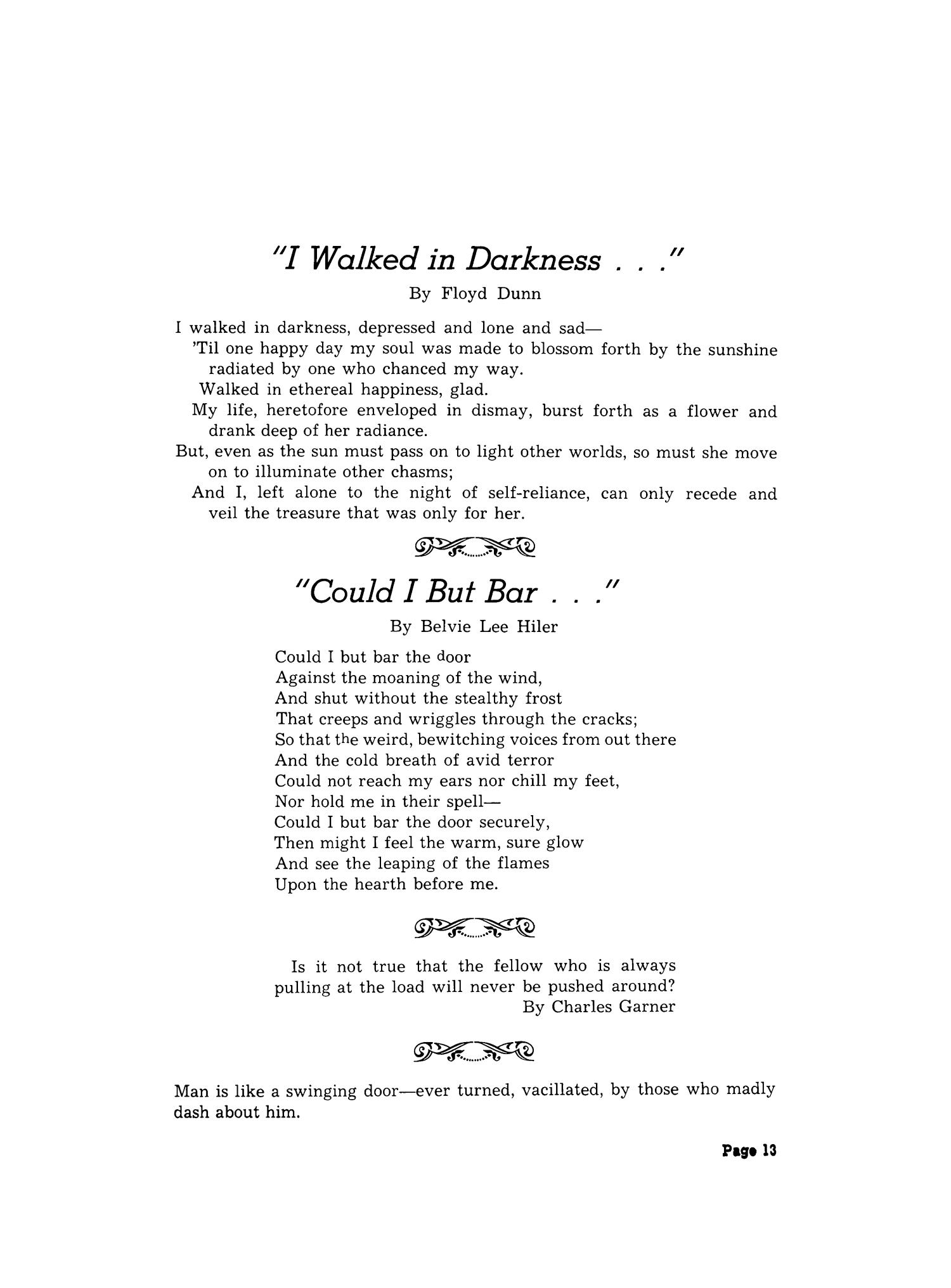 The Pickwicker, Volume 11, Number 1, Winter 1942-1943
                                                
                                                    13
                                                