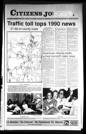 Primary view of object titled 'Citizens Journal (Atlanta, Tex.), Vol. 112, No. 61, Ed. 1 Wednesday, December 26, 1990'.