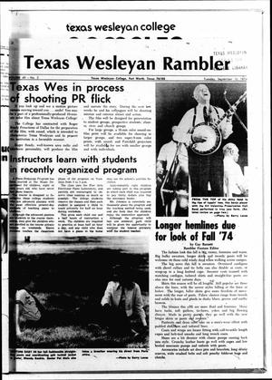 Primary view of object titled 'The Rambler (Fort Worth, Tex.), Vol. 49, No. 2, Ed. 1 Tuesday, September 10, 1974'.