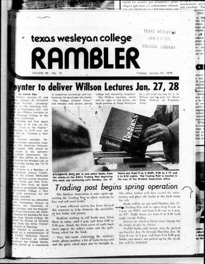 Primary view of object titled 'The Rambler (Fort Worth, Tex.), Vol. 49, No. 15, Ed. 1 Tuesday, January 21, 1975'.