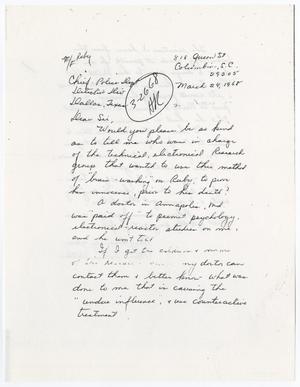 Primary view of object titled '[Letter from Velma Aitken, March 24, 1968]'.