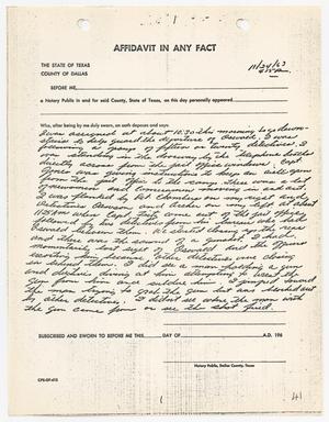 Primary view of object titled '[Affidavit in Any Fact by C. A. Greeson #2]'.