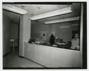 Primary view of object titled '[Interior of the City Hall Jail Office]'.