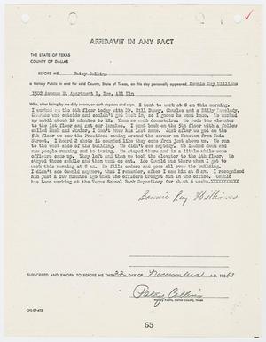 Primary view of object titled '[Affidavit In Any Fact by Bonnie Ray Williams #3]'.