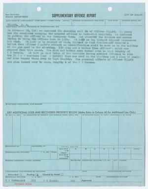 Primary view of object titled '[Supplementary Offense Report Concerning Shooting of Officer Tippit #6]'.