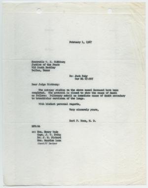 Primary view of object titled '[Autopsy Report by Earl F. Rose Concerning Jack Ruby, February 1, 1967]'.