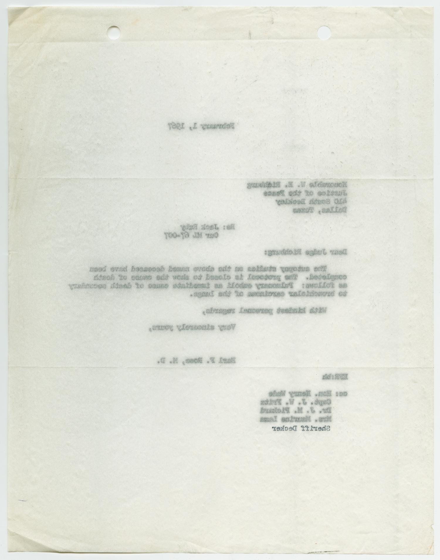 [Autopsy Report by Earl F. Rose Concerning Jack Ruby, February 1, 1967]
                                                
                                                    [Sequence #]: 2 of 2
                                                