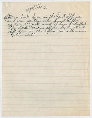 Primary view of object titled '[Handwritten Note by W. J. Harrison]'.