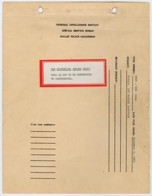 Primary view of object titled '[Cover to Notebook]'.