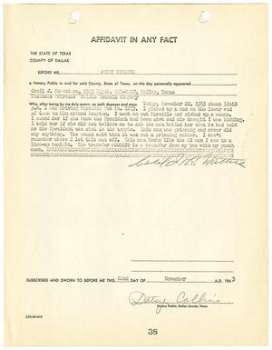 Primary view of object titled '[Affidavit by Cecil J. McWatters #2]'.