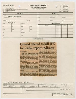 Primary view of [Intelligence Report: Dallas Morning News Clipping, May 28, 1982]