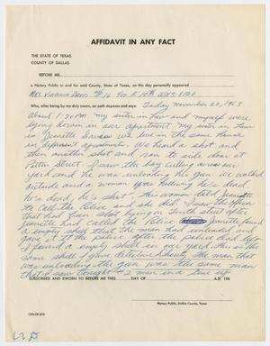Primary view of object titled '[Affidavit by Virginia Davis #1]'.