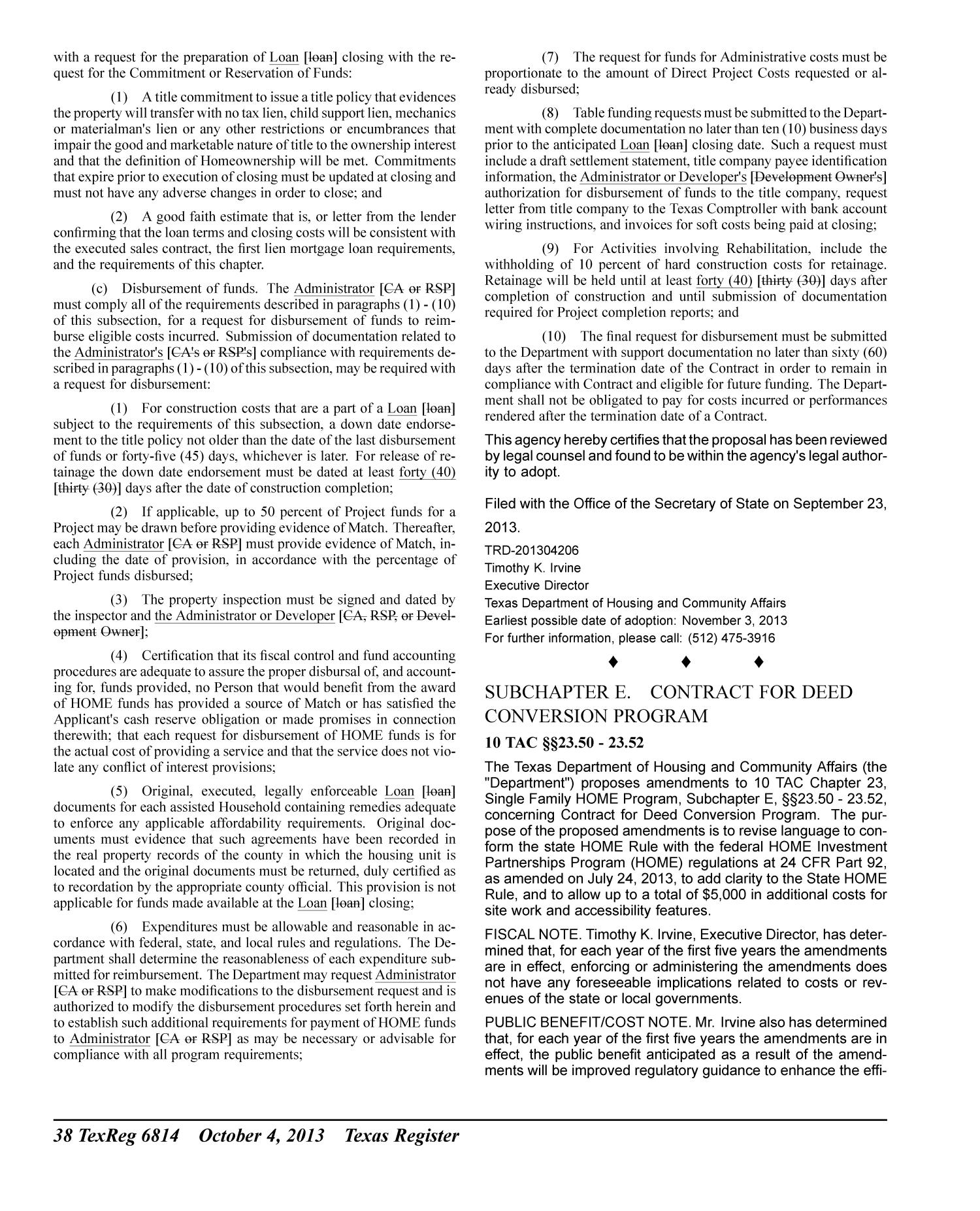 Texas Register, Volume 38, Number 40, Pages 6747-6996, October 4, 2013
                                                
                                                    6814
                                                