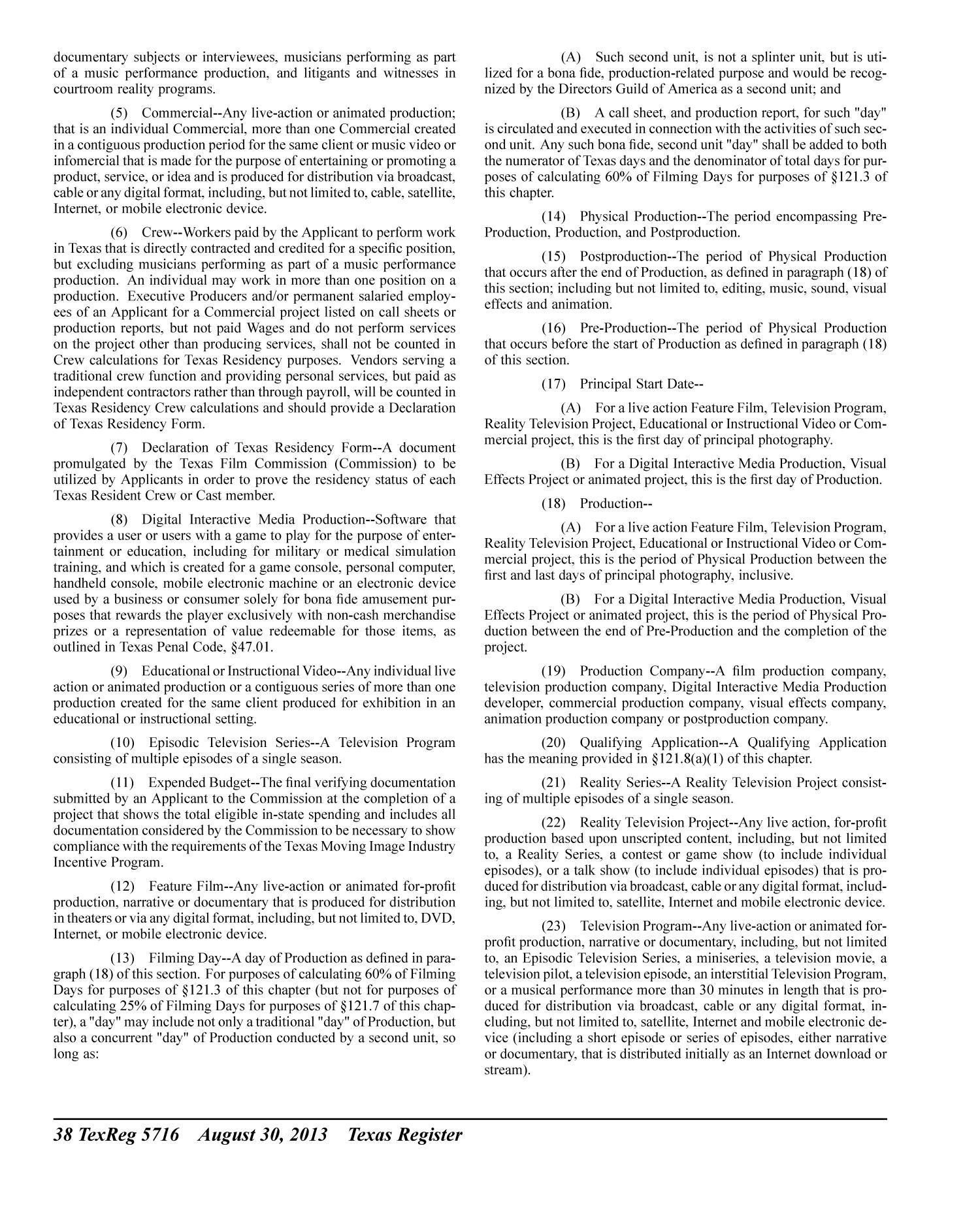 Texas Register, Volume 38, Number 35, Pages 5587-5800, August 30, 2013
                                                
                                                    5716
                                                
