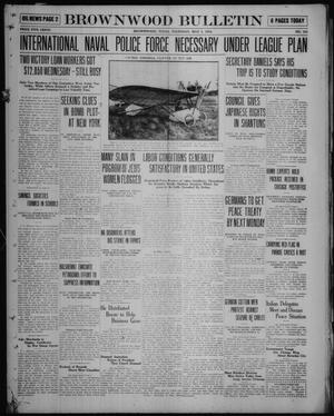 Primary view of object titled 'Brownwood Bulletin (Brownwood, Tex.), No. 163, Ed. 1 Thursday, May 1, 1919'.