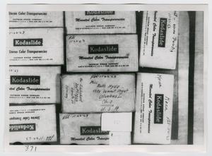 Primary view of object titled '[Photographs of Kodaslide Boxes]'.