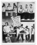 Photograph: Four paneled poster of a musical band