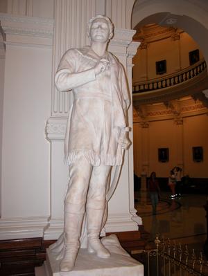 Primary view of object titled 'Statue of Sam Houston inside the Texas State Capitol'.