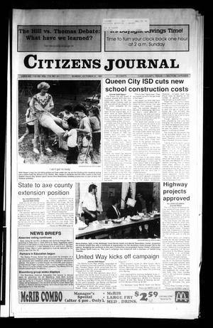 Primary view of object titled 'Citizens Journal (Atlanta, Tex.), Vol. 113, No. 41, Ed. 1 Sunday, October 27, 1991'.